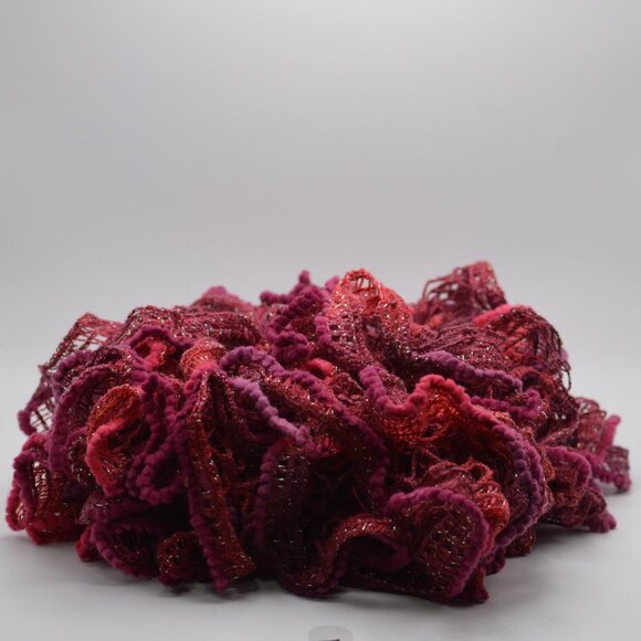 Homemade Fuchsia Ruffle Scarf - Picture 1 of 2